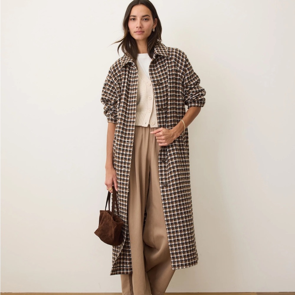 Marine Layer Hayes Houndstooth Coat Size Small